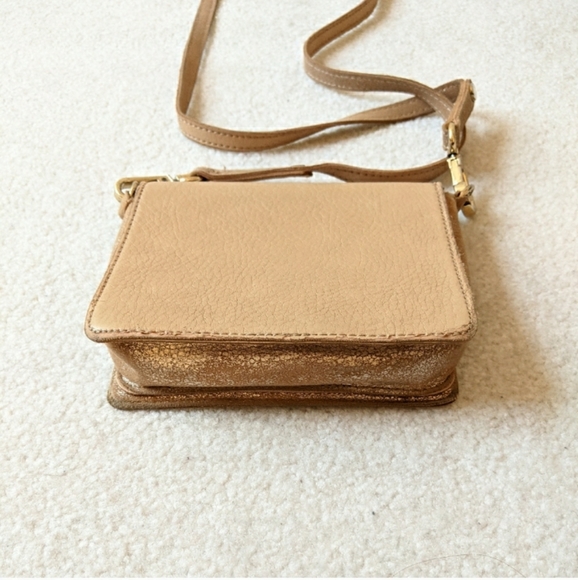 Neiman Marcus Tan Mini Crossbody Bag Clutch - Picture 6 of 10